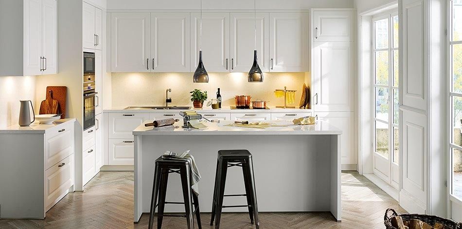 Modern kitchen in white