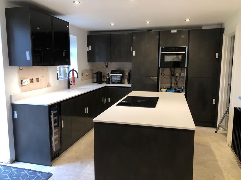 Black and white kitchen