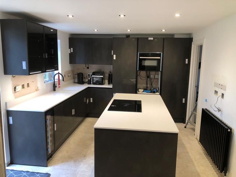 Black and white kitchen