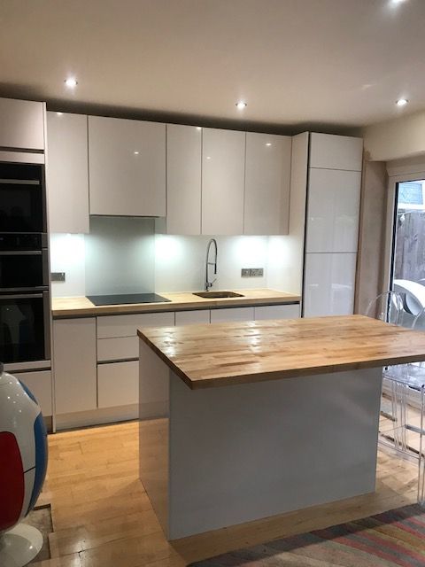Wooden white ceramic kitchen
