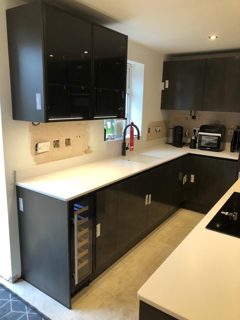 Black and white kitchen